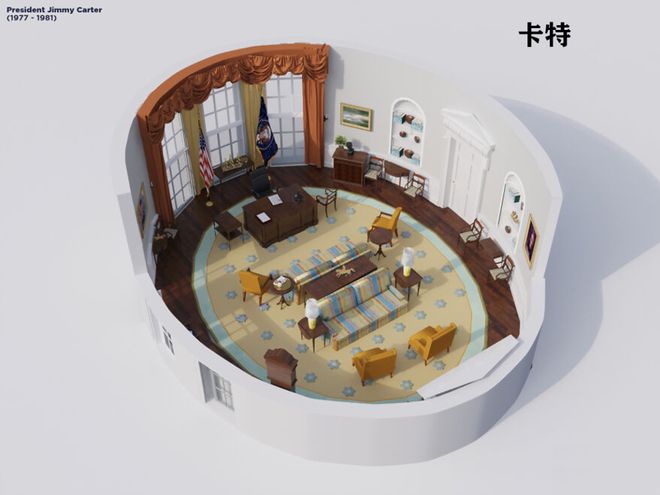 “椭圆形办公室”演变史！凯发·k8国际美国白宫(图13)